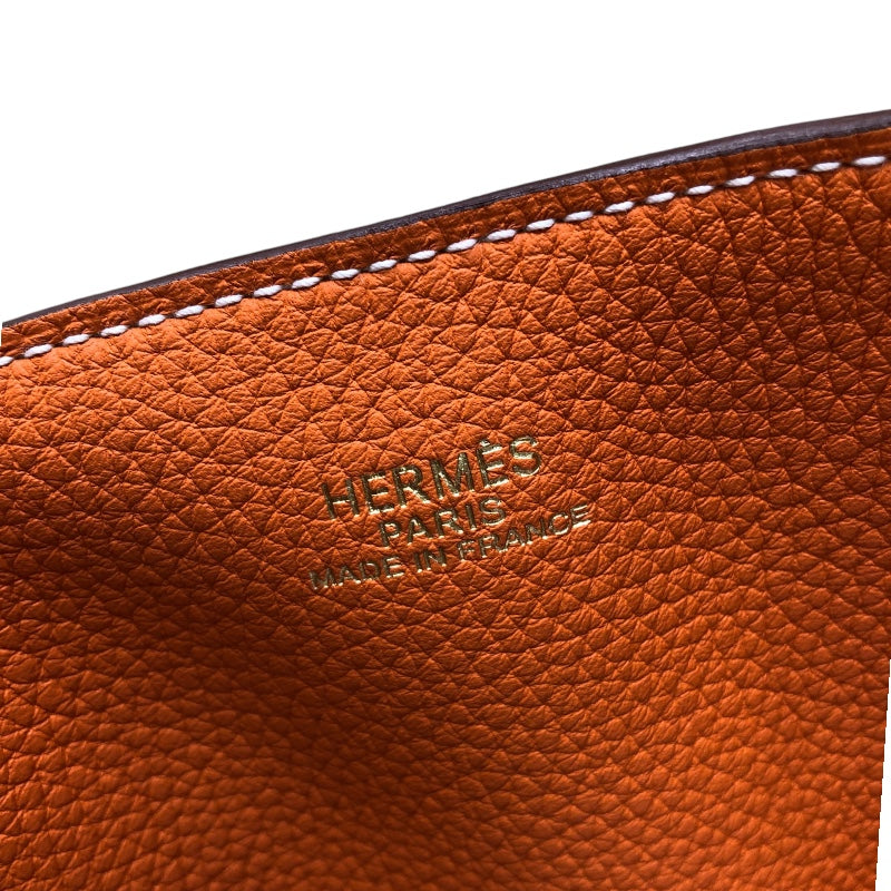 エルメス HERMES ドゥブルセンス45 □JO ゴールド・オレンジ トリヨン ユニセックス トートバッグ