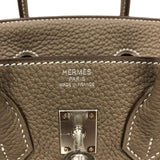 エルメス HERMES バーキン25 W刻 エトゥープ シルバー金具 トゴ レディース ハンドバッグ