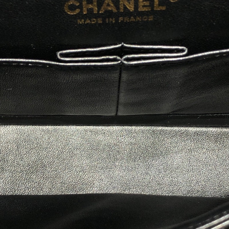 シャネル CHANEL Vステッチ フラップバッグ A01112 ブラック/ゴールド金具 ラムスキン レディース ショルダーバッグ