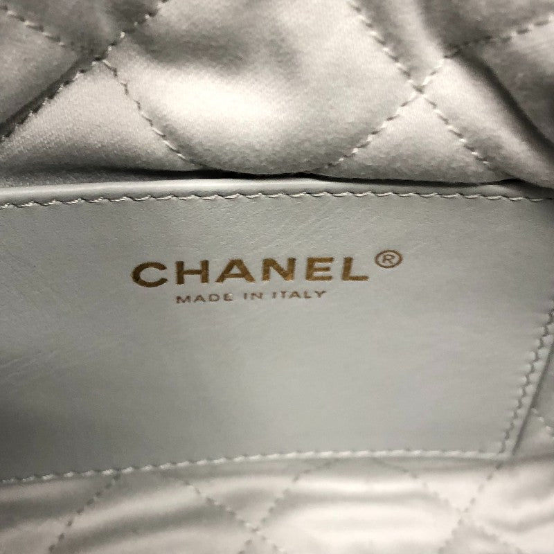 シャネル CHANEL  CHANEL22 ミニ AS3980 ライトブルー ゴールド金具 シャイニーカーフ レディース ショルダーバッグ