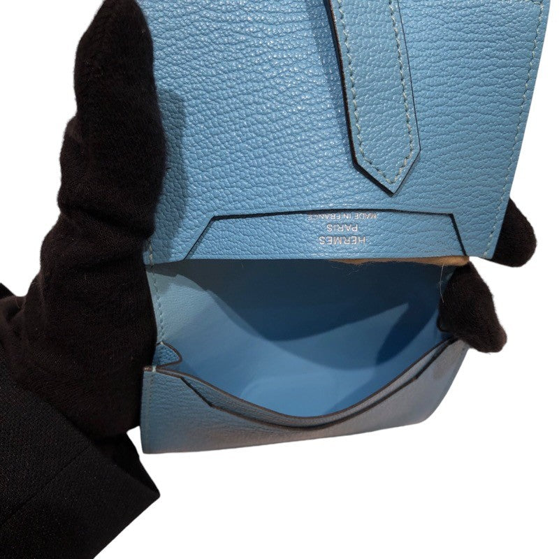 鑑定済・希少美品 エルメス シェーブル CDDVDケース ディスクケース カバー HERMES エルメス ドゴン シルバー金具 コインケース シェーブル