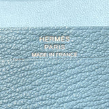エルメス HERMES ベアンカードケース D刻 セレスト・SV金具 シェーブル レディース カードケース