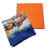 エルメス HERMES カレ90 THE ALFEE 25周年記念 AUBE LIBRE COMME L' ANGE 夜明け マルチ シルク ユニセックス スカーフ