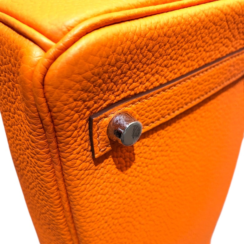 エルメス HERMES バーキン30 B刻 オレンジミニアン シルバー金具 トゴ レディース ハンドバッグ