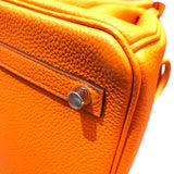 エルメス HERMES バーキン30 B刻 オレンジミニアン シルバー金具 トゴ レディース ハンドバッグ