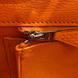 エルメス HERMES バーキン30 B刻 オレンジミニアン シルバー金具 トゴ レディース ハンドバッグ