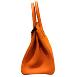 エルメス HERMES バーキン30 B刻 オレンジミニアン シルバー金具 トゴ レディース ハンドバッグ
