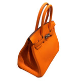 エルメス HERMES バーキン30 B刻 オレンジミニアン シルバー金具 トゴ レディース ハンドバッグ
