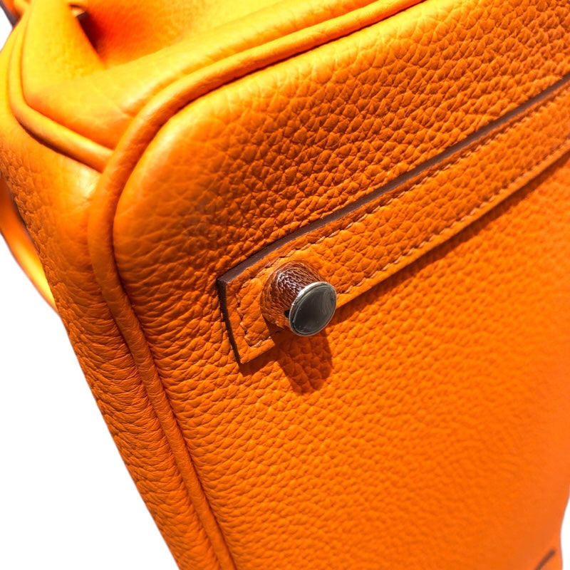 エルメス HERMES バーキン30 B刻 オレンジミニアン シルバー金具 トゴ レディース ハンドバッグ