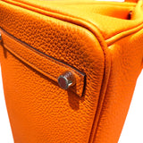 エルメス HERMES バーキン30 B刻 オレンジミニアン シルバー金具 トゴ レディース ハンドバッグ