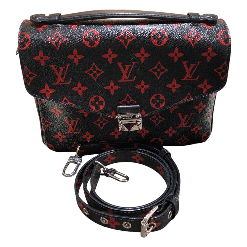 ルイ・ヴィトン LOUIS VUITTON ポシェットメティスPM M41462 ブラック・レッド アンフラルージュ レディース ショルダーバッグ