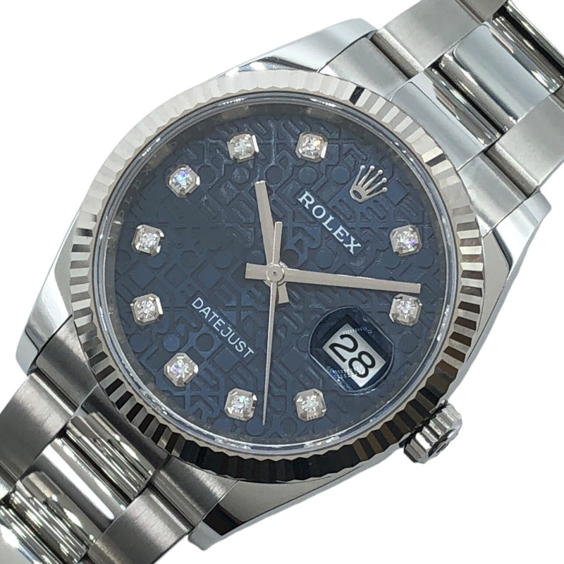 ロレックス ROLEX デイトジャスト36　ホリコン 126234G シルバー SS メンズ 腕時計