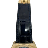 ロレックス ROLEX デイトジャスト36 ウェーブ D番 116138 ブルー K18YG/革ベルト 自動巻き メンズ 腕時計