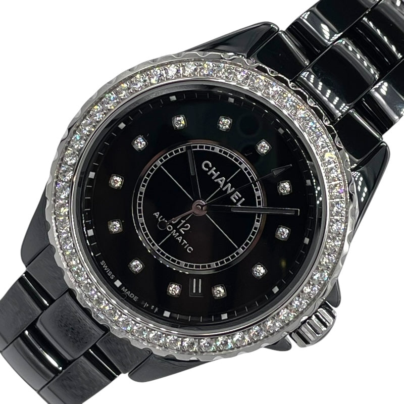 シャネル CHANEL J12 キャリバー 38MM  H6526 ブラック セラミック/ダイヤ 自動巻き ユニセックス 腕時計