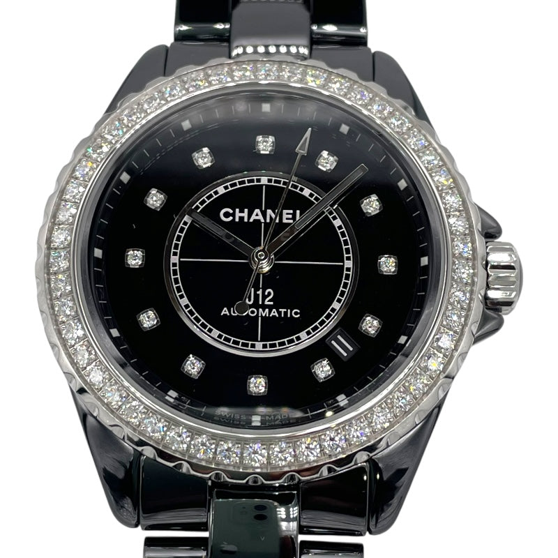 シャネル CHANEL J12 キャリバー 38MM  H6528 ブラック セラミック/ダイヤ レディース 腕時計