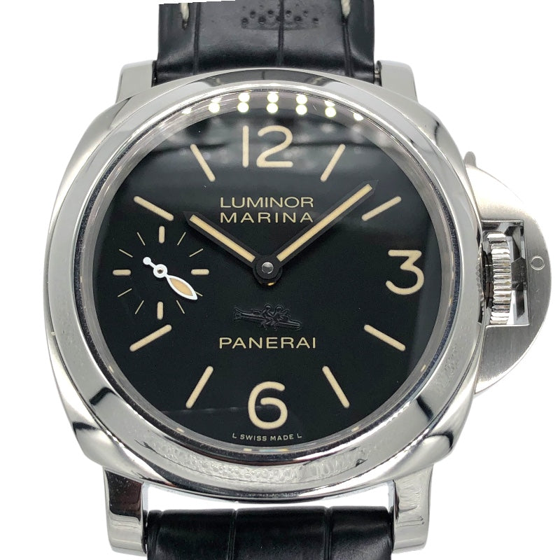 パネライ PANERAI ルミノールマリーナ 名古屋ブティック６０本限定 PAM00463 ブラック SS/純正尾錠/純正レザーベルト メンズ 腕時計
