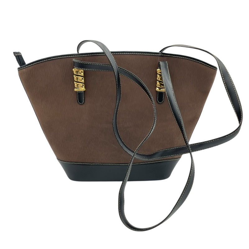 ロエベ LOEWE ベラスケス トートバッグ ブラウンxブラック GD金具 レザー レディース トートバッグ