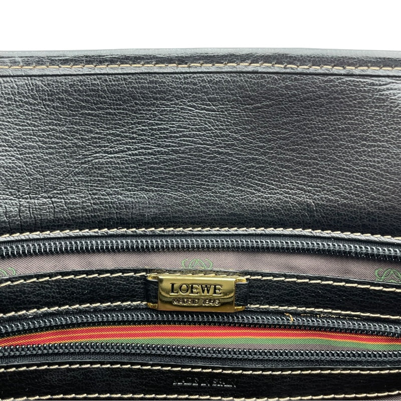 ロエベ LOEWE ベラスケス トートバッグ ブラウンxブラック GD金具 レザー レディース トートバッグ