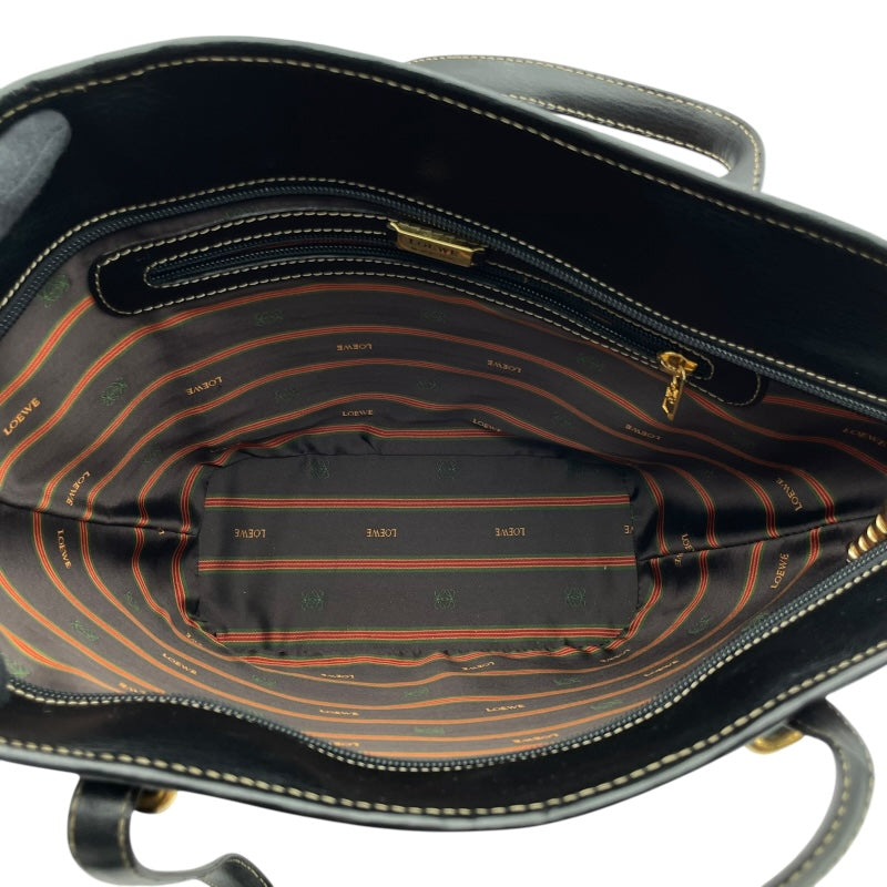 ロエベ LOEWE ベラスケス トートバッグ ブラウンxブラック GD金具 