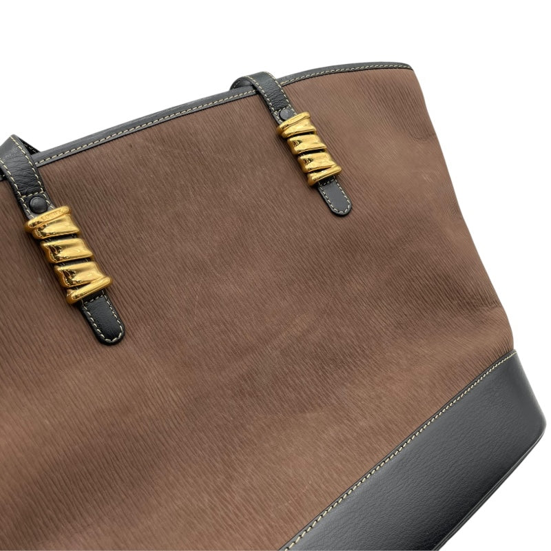 ロエベ LOEWE ベラスケス トートバッグ ブラウンxブラック GD金具 レザー レディース トートバッグ