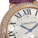 カルティエ Cartier バロンブルー ドゥ カルティエ WE900551 シルバー K18PG/レザーストラップ レディース 腕時計