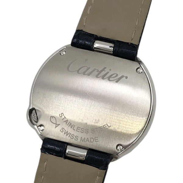 カルティエ Cartier バロン ブラン ドゥ カルティエ W4BL0003 シルバー SS/革ベルト クオーツ レディース 腕時計