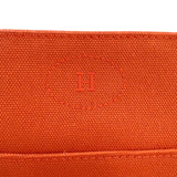 エルメス HERMES ボリードポーチ20 オレンジ　シルバー金具 コットン/レザー ユニセックス ポーチ