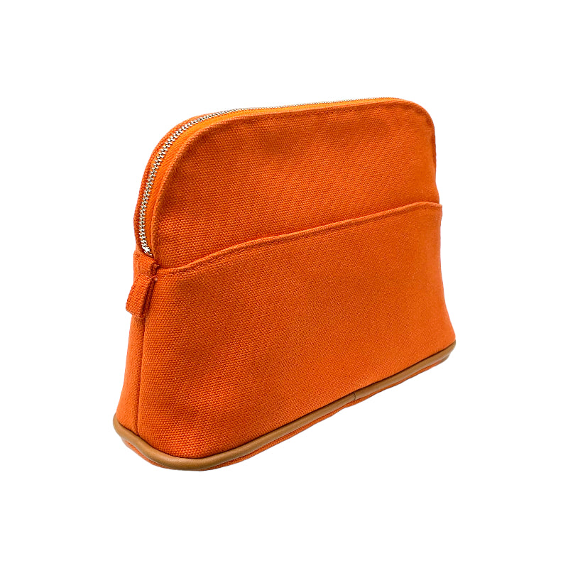人気特価をすべて エルメス コットン/レザー オレンジ ボリードポーチ20 HERMES バッグ