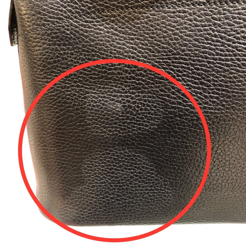 エルメス HERMES ボリード35 〇S刻印 ブラック GD金具 アルデンヌ レディース トートバッグ