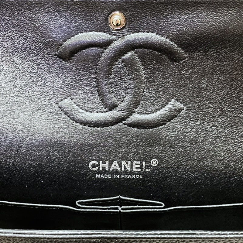 シャネル CHANEL マトラッセ25 A01112 ブラック×シルバー金具 キャビアスキン レディース ショルダーバッグ