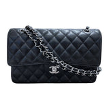 シャネル CHANEL マトラッセ25 A01112 ブラック×シルバー金具 キャビアスキン レディース ショルダーバッグ