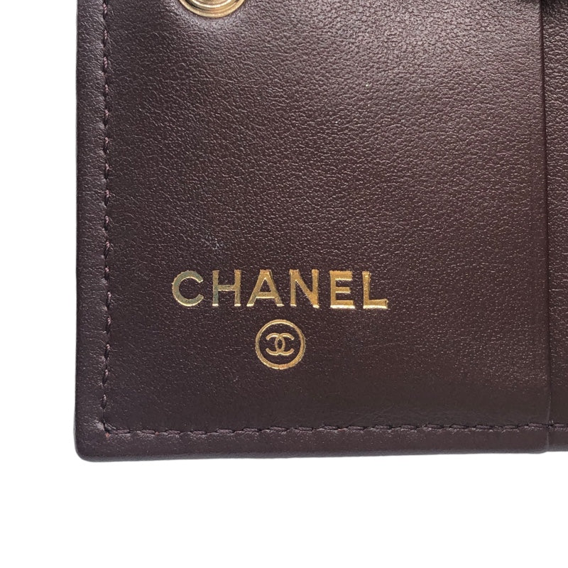 シャネル CHANEL クラシックスモールウォレット AP3178 ブラック・ゴールド金具 キャビアスキン レディース 二つ折り財布