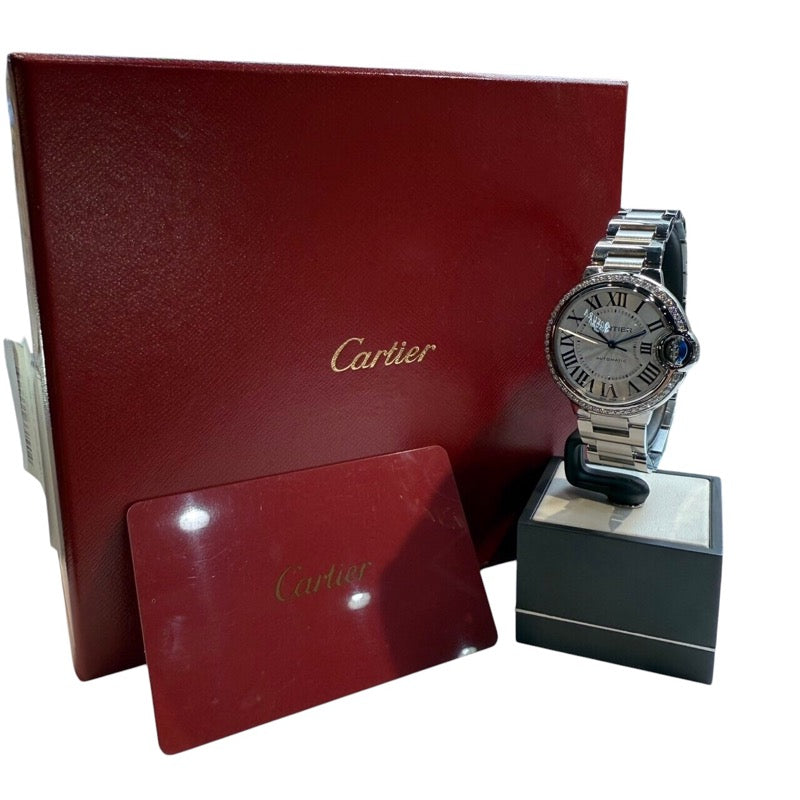 カルティエ Cartier バロンブルー ドゥ カルティエ W4BB0016 ステンレススチール 自動巻き レディース 腕時計