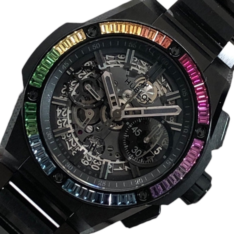 ウブロ HUBLOT ビッグバン インテグレーテッド オールブラック レインボー 451.CX.1140.CX.4099 セラミック メンズ 腕時計