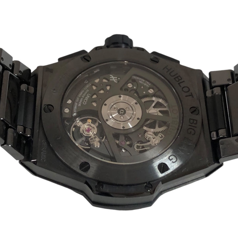 ウブロ HUBLOT ビッグバン インテグレーテッド オールブラック レインボー 451.CX.1140.CX.4099 セラミック メンズ 腕時計