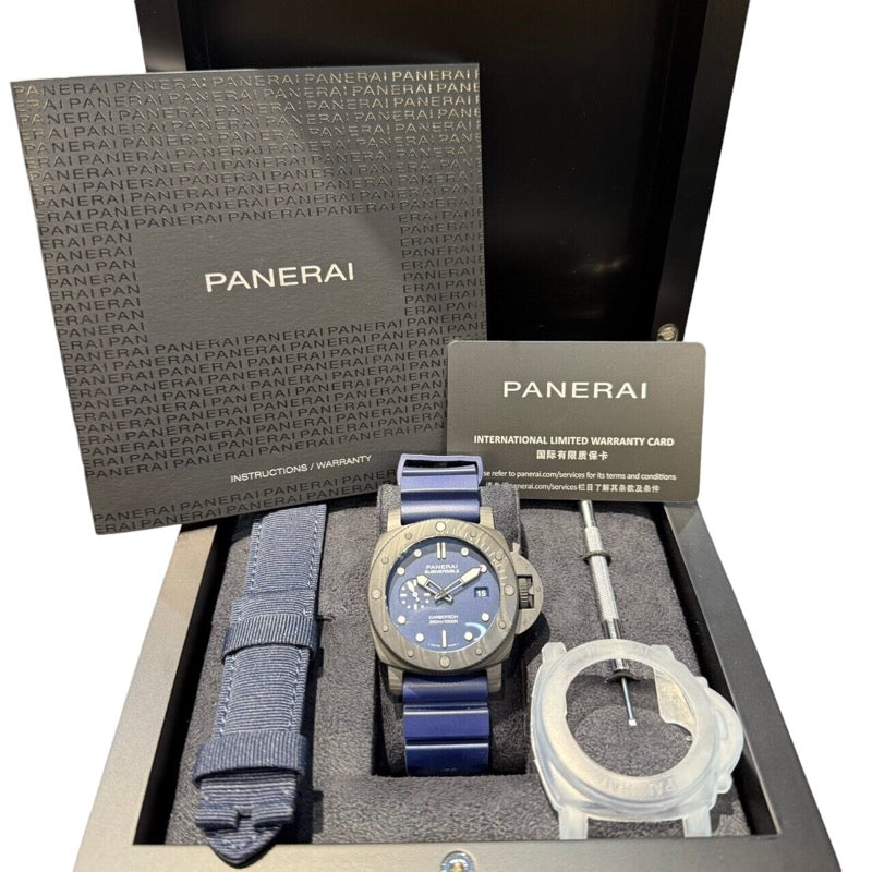 パネライ PANERAI サブマーシブル クアランタ クアトロ カーボテック ブルー アビッソ PAM01232 カーボン メンズ 腕時計