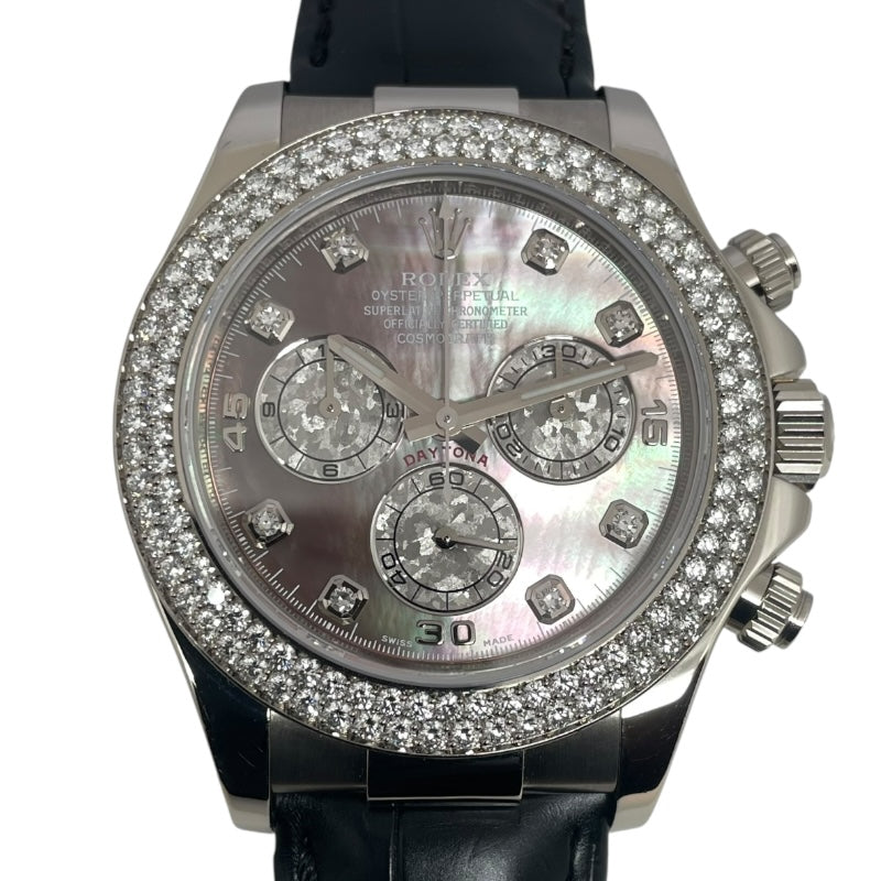 ロレックス ROLEX デイトナ ブラックシェル ランダムシリアル 116589RBR ブラックシェル K18WG/革ベルト 自動巻き メンズ 腕時計
