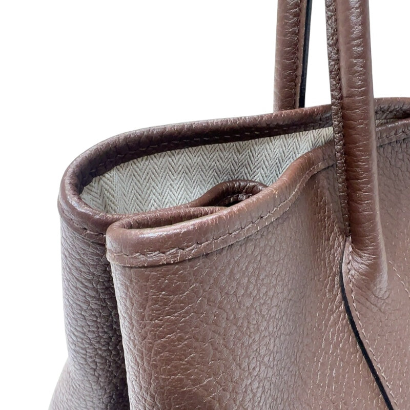 エルメス HERMES ガーデンパーティＰＭ □Ｒ刻印　(2014年製) モカ シルバー金具 ネゴンダ レディース トートバッグ