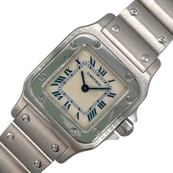 カルティエ Cartier サントス ガルベ SM W20017D6 シルバー SS メンズ 腕時計