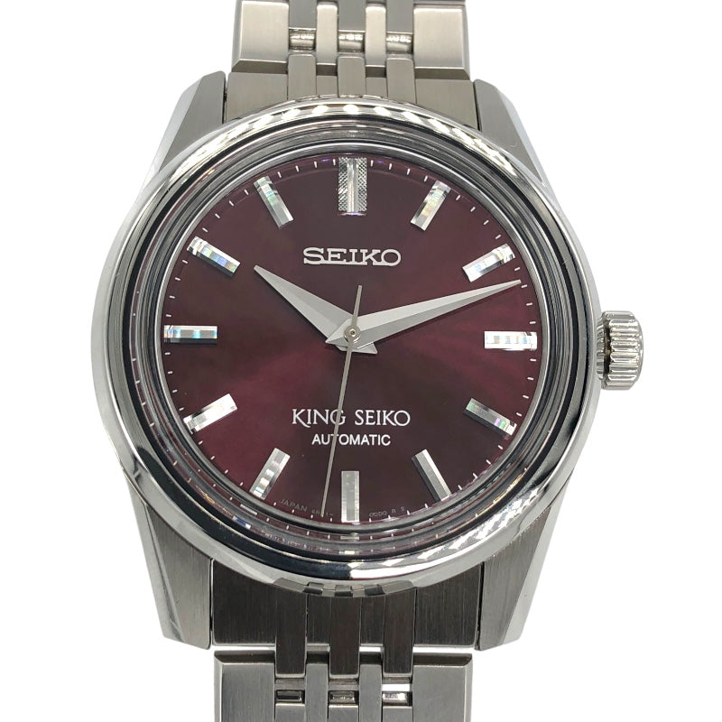 セイコー SEIKO キングセイコー メカニカル SDKS009 ワインレッド ステンレススチール 自動巻き メンズ 腕時計