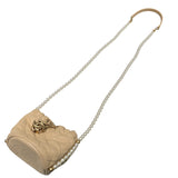 シャネル CHANEL パールチェーンショルダー AS2529 ベージュ ゴールド金具 ラム レディース ショルダーバッグ