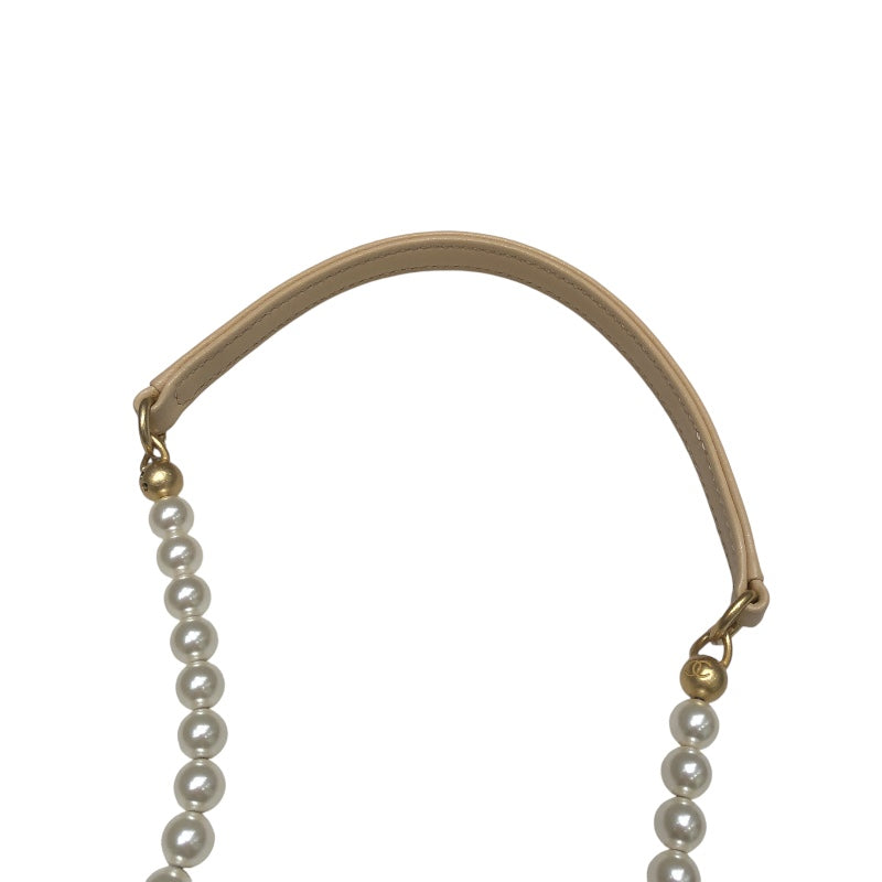 シャネル CHANEL パールチェーンショルダー AS2529 ベージュ ゴールド金具 ラム レディース ショルダーバッグ