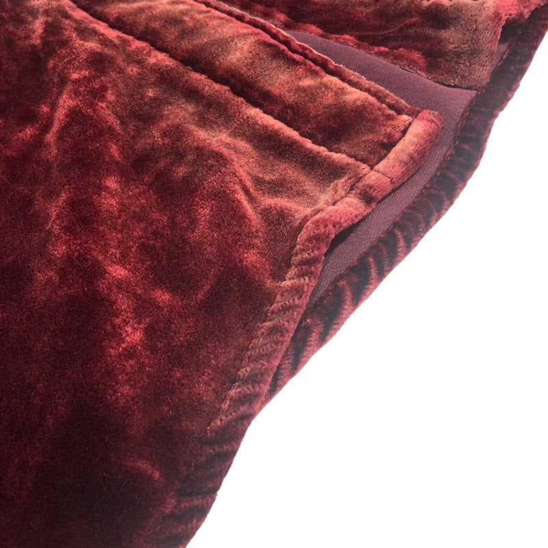 サンローラン SAINT LAURENT ブリーチ加工 ベルベット長袖シャツ 605582 ボルドー ベロア メンズ 長袖シャツ