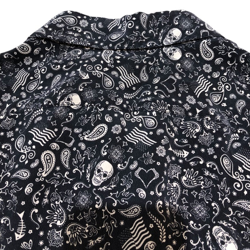 SAINT LAURENT サンローラン　長袖　シャツ　美品　ブラック 極美品 SAINT LAURENT サンローラン シルク 長袖シャツ ブラック