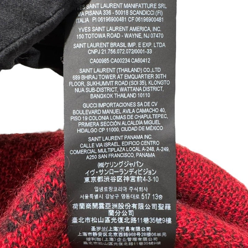 サンローラン SAINT LAURENT Vネックボーダーモヘアニット