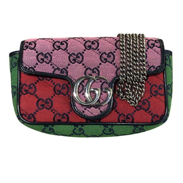 グッチ GUCCI ミニGGマーモントショルダー 476433 マルチカラー/SV金具 キャンバス/レザー レディース ショルダーバッグ