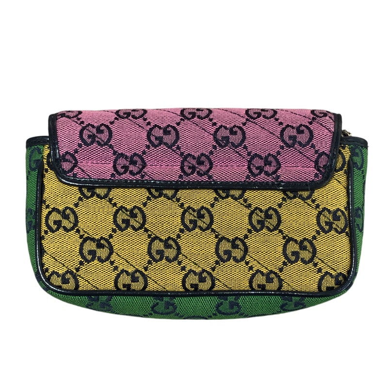 グッチ GUCCI ミニGGマーモントショルダー 476433 マルチカラー/SV金具 キャンバス/レザー レディース ショルダーバッグ