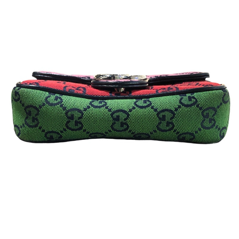 グッチ GUCCI ミニGGマーモントショルダー 476433 マルチカラー/SV金具 キャンバス/レザー レディース ショルダーバッグ