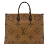 ルイ・ヴィトン LOUIS VUITTON オンザゴーGM M44576 ブラウン ジャイアント・リバース レディース トートバッグ