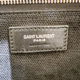 サンローラン SAINT LAURENT カバ リヴゴーシュ 632539 ブラック アイボリー キャンバス レザー メンズ トートバッグ